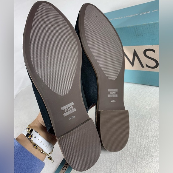NIB TOMS Women’s Julie Slingback Flat in Black Suede Size 8.5 - Picture 5 of 11